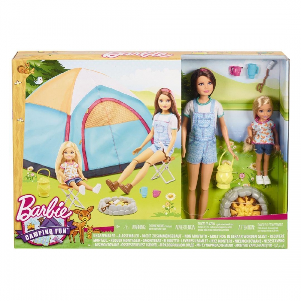 barbie camping fun skipper doll & chelsea doll camping set