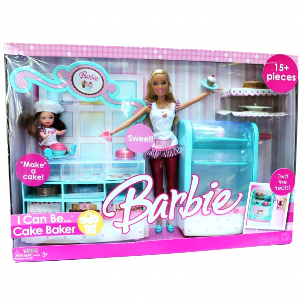 2007 - I Can Be Cake Baker Barbie and Kelly #K8625 - Barbie